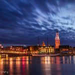 Kampen tijdens het blauwe uurtje