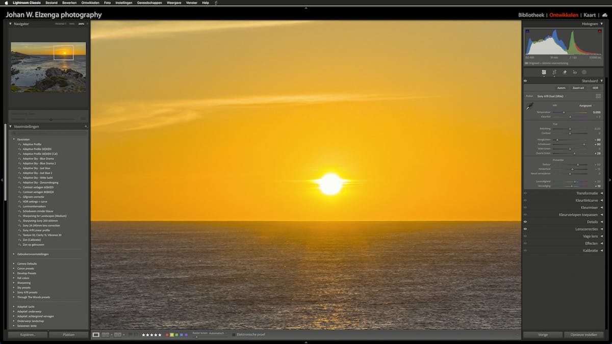 Vooral als je een HDR-foto van een zonsondergang maakt, krijg je vaak een lelijke rand door het ‘clippen’ van de sensor.